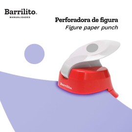 Barrilito PF010J Perforadora de Figuras Jumbo Círculo, medida diametro aproximada 5cm (50mm)