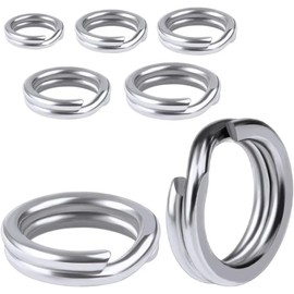 AMZfishing® 40 x Power Snap Rings in 12 Sizes, Stainless Steel, Snap Rings Set, Snap Rings Fishing Norway, Snap Rings Assortment, Fishing Snap Rings (40 Pieces, #4 (10 kg)) 1