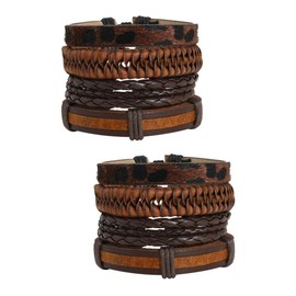 Beavorty 16pcs Adjustable Leather Bracelet for Men and Women Stylish Unisex Wristbands for Birthdays and Special Occasions and Fashionable Design