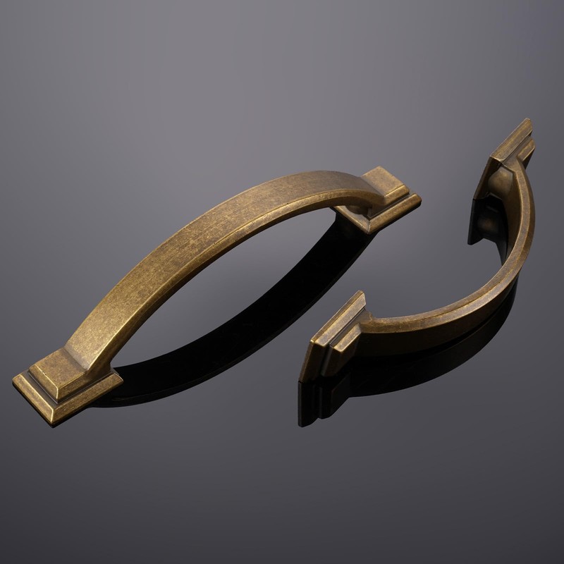 GIYURO 10 Pack 5 Inch Cabinet Pulls Antique Brass Kitchen