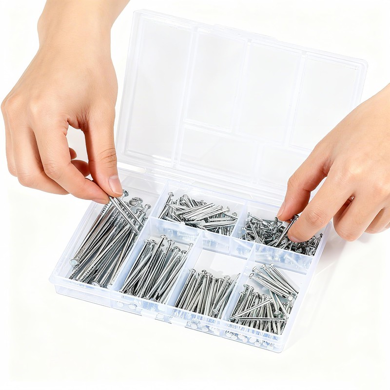 Ywmimn 280 Pcs Nail Assortment Kit, 6 Sizes Finishing Nails
