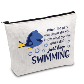 FOTAP Dory Lover Gift Dory Movie Cosmetic Bag Cartoon Character Lover Gift Dory Fish Fans Gift Animal Ocean Gift (keep swimming)