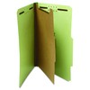 Universal 10251 Pressboard Classification Folder, Letter, Four-Section, Green (Box of
