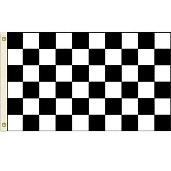 Black / White Checkered ROUGH TEX 5x8 Ft Flag 5'x8' Banner with brass grommets