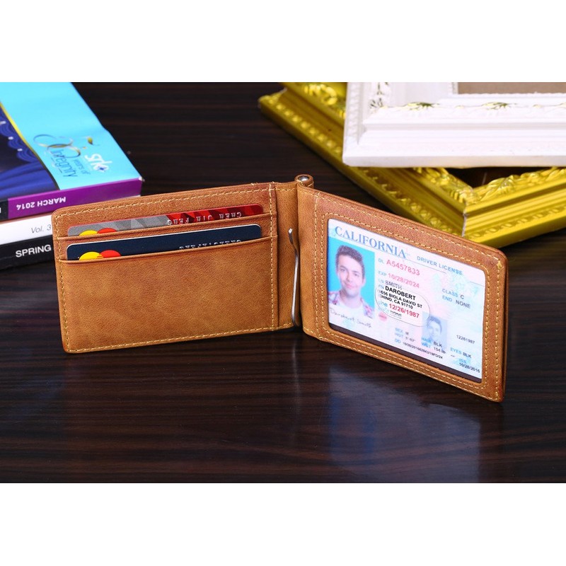 MABELLA RFID Blocking Slim Minimalist Thin Bifold Wallet Mens Gifts