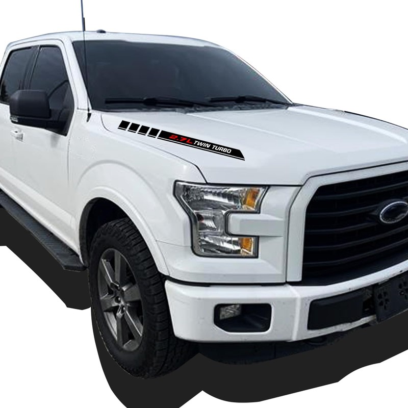 2.7L Twin Turbo Pickup Truck Engine Hood Decals Emblem for