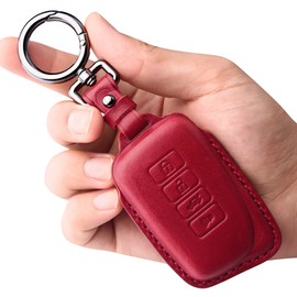 Tukellen - Llavero de piel con llavero compatible con Lexus RX ES GS LS NX RS GX LX RC LC Smart Key-Red