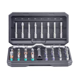 42 in 1 Magnetic Screwdriver Set, Multi Bit Ratchet Screwdriver Set with T Handle Storage Case for Furniture, Watch, Computer, Bicycle, Ring Doorbell, Electronic Repair and DIY