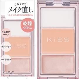 KiSS Makeup Retouch Palette N 01 Dry Drip Type, 0.1 oz (3.1 g), Multi-Balm, Concealer, Highlighter, 3-in-1 Makeup Repair Palette