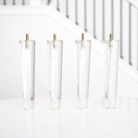 Airy Abode Furniture Legs Set of 4, Premium 8 inch Acrylic Mid Century Replacement Feet