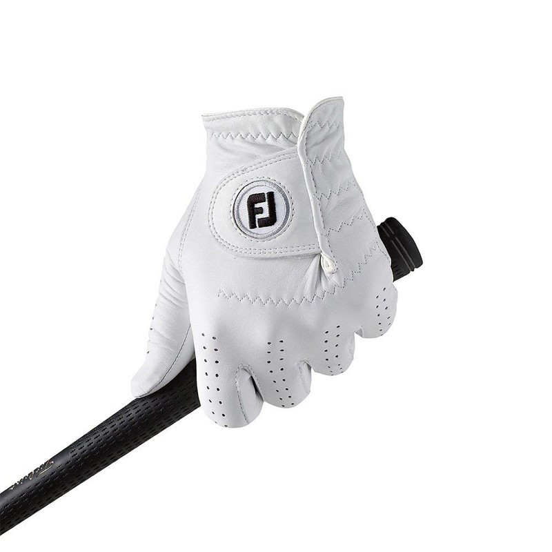 FootJoy Herren Golfhandschuh CabrettaSof für Linkshänder, Weiß, S