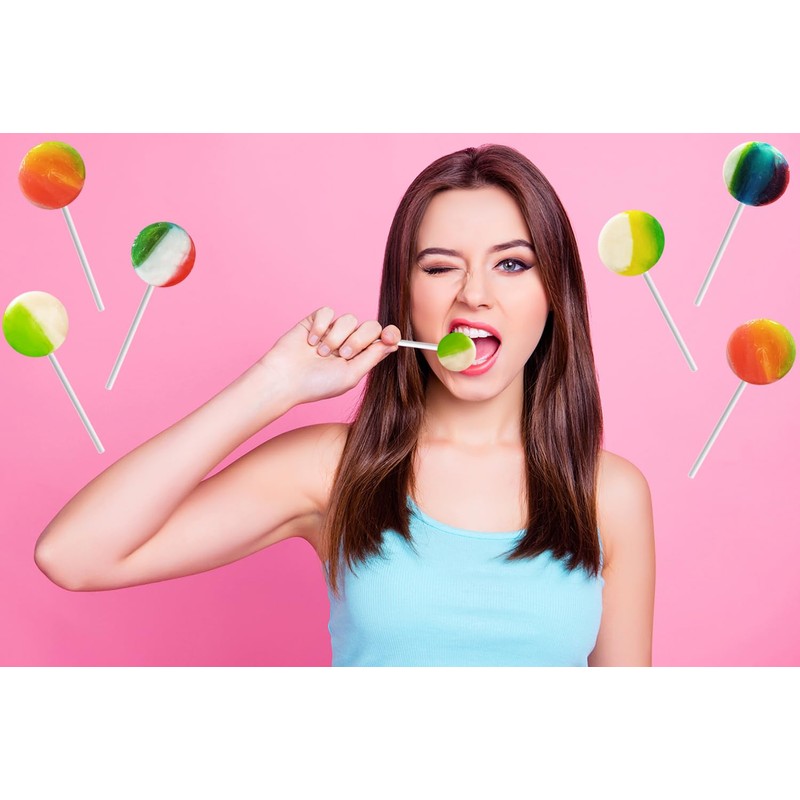Fruidles Multicolor Round Lollipop, Mixed Fruit Flavor, Made in Brazil,