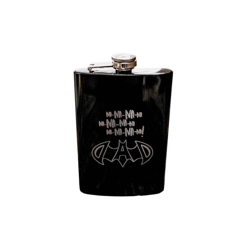 8oz BLACK Batdad Flask
