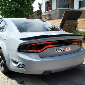 Xinghe for Dodge Charger 2015-2024 Tail Light Race Track Bat Vinyl Overlay Decal Cover Gloss Black, for Dodge Charger Exterior Accessories, Compatible with 2015 2016 2017 2018 2019 2020 2021 2022 2023