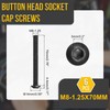 DTGN M8-1.25x70mm Button Head Socket Cap Screws - 6Pack -