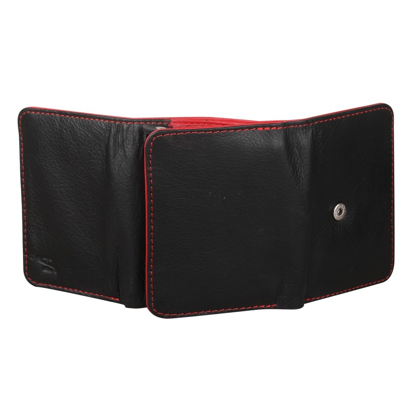 STARHIDE Ladies RFID Blocking Compact Genuine Leather Small Wallet with