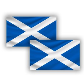 Scotland Flag, Flag 90 cm x 150 cm, Large Flag with Pole Loop and Laces for Fastening, Lightweight Flag, Flag for Sports, Football, Buildings (Scotland 2 Units)