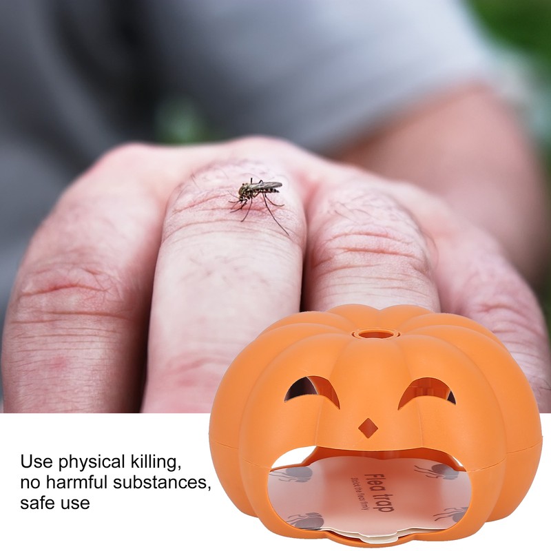 Pumpkin Shape Fleas Killer Light Trapping Mosquito Moth Insect Catcher