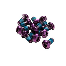 Reverse Pack of 12 M5 x 10 mm Mounting Screws for Brake Discs Purple