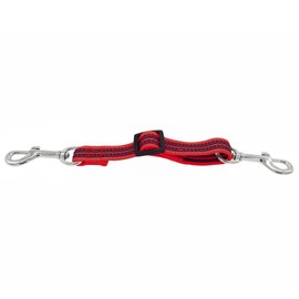 Herm. Sprenger Prong Collar Safety Clip with Reflective Stripes 6"-8" - Pack of 1 Dog Leash Safety Strap - Enhanced Durability for Secure Leash Connection - Ideal for Safe Walk and Training (red)