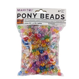 Luxury Jewelry Craft 1K American Multi Color Transparent Pony Beads - Mahitoi US Basics - 9mm