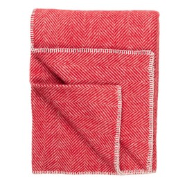 Prince of Scots Highland Tweeds Big Throw (Red Herringbone)