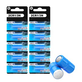 Lfeeuiaty 2CR1/3N Battery 6V 170mAh for Dog Collars, Pet Stop, Dog Guard, Perimeter(10 Pack)