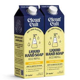 Cleancult Cleancult Liquid Hand Soap Refills - Lemon Verbena - Moisturizes Dry & Sensitive Skin - Made with Aloe Vera & Essential Oils - Eco Friendly - Paper-Based Packaging - 32 oz/2 Pack