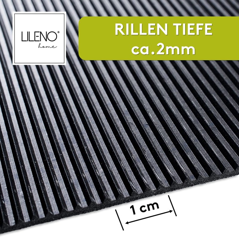 Lilena Home Dimpled Rubber Mat, Grooved mat., 190x100 cm