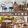 Transparent Round Tablecloth Weatherproof Garden Tablecloth Round with Elastic Band,