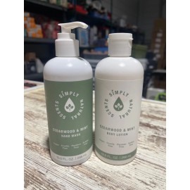Simply Natural Scents CEDARWOOD MINT HAND WASH & BODY LOTION 10 fl. oz Set