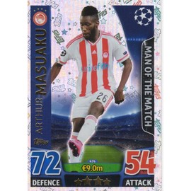 Topps Champions League Match Attax 15/16 Arthur Masuaku Man Of The Match 2015/2016 Trading Card