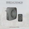 ELRO DB3000 Wireless Doorbell Set, Plug-in Receiver for Socket, Waterproof,