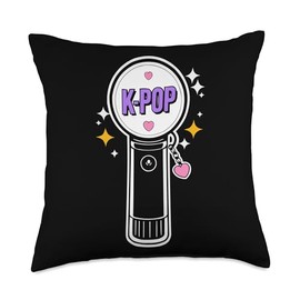 K-Pop Fan Seoul Korean Pop Music South Korea Kpop Lightstick Throw Pillow