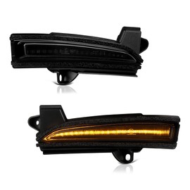 VIPMOTOZ Sequential Amber LED Side Mirror Turn Signal Lights Compatible With 2013-2020 Ford Fusion Smoked Tinted Lens Left Driver Right Passenger Side Pair Set