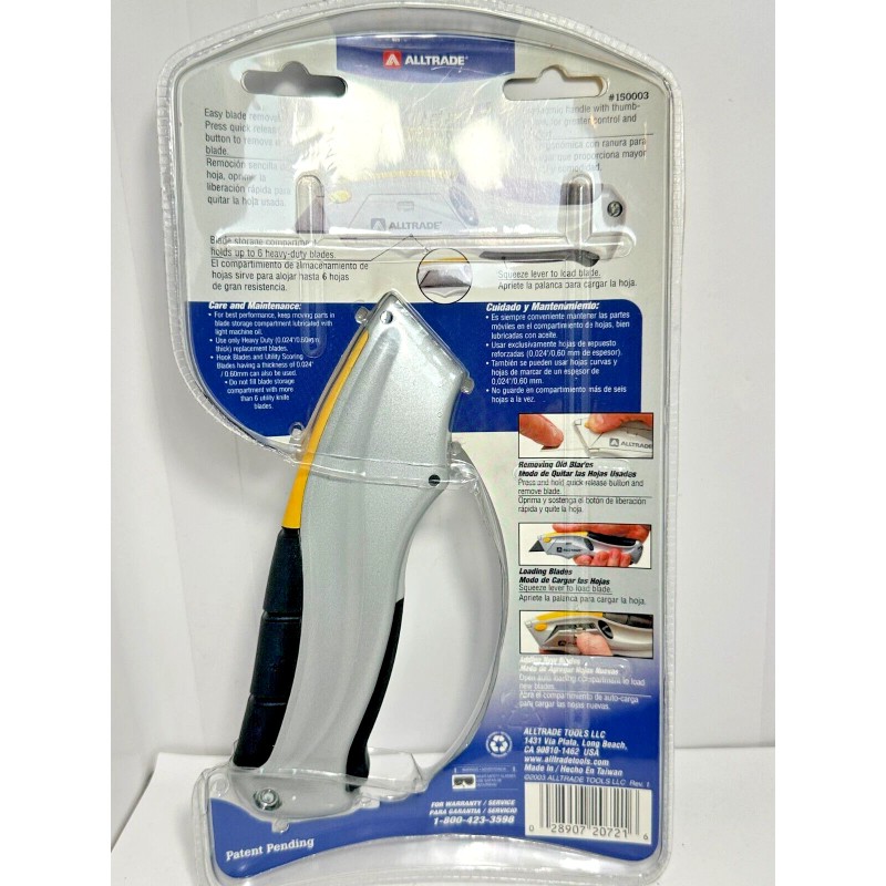 Alltrade 150003 BOX CUTTER Squeeze Craft Knife Ergonomic Easy Blade