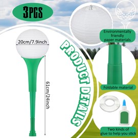 Boao 3 Set Giant Golf Ball Table Centerpieces Theme Party Decorations 8 Inch Large Golf Tabletop Decor Giant Sports Party Centerpieces for Tables Birthday Sport Theme Favors Supplies
