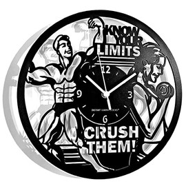 Instant Karma Clocks Wall Clock Gym Fitness Culture Training Sports