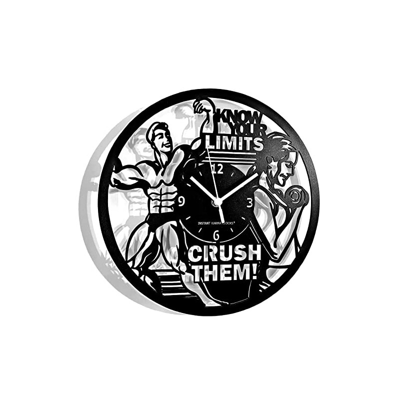 Instant Karma Clocks Wall Clock Gym Fitness Culture Training Sports