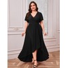 ZOMVA Plus Size 1X-4X Sparkly Glitter Formal Maxi A Line