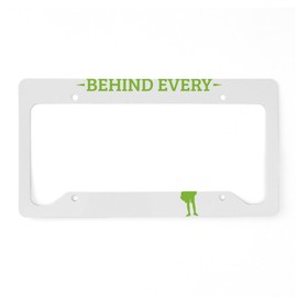 CafePress Golf Caddie Behind Ev Aluminum License Plate Frame, License Tag Holder