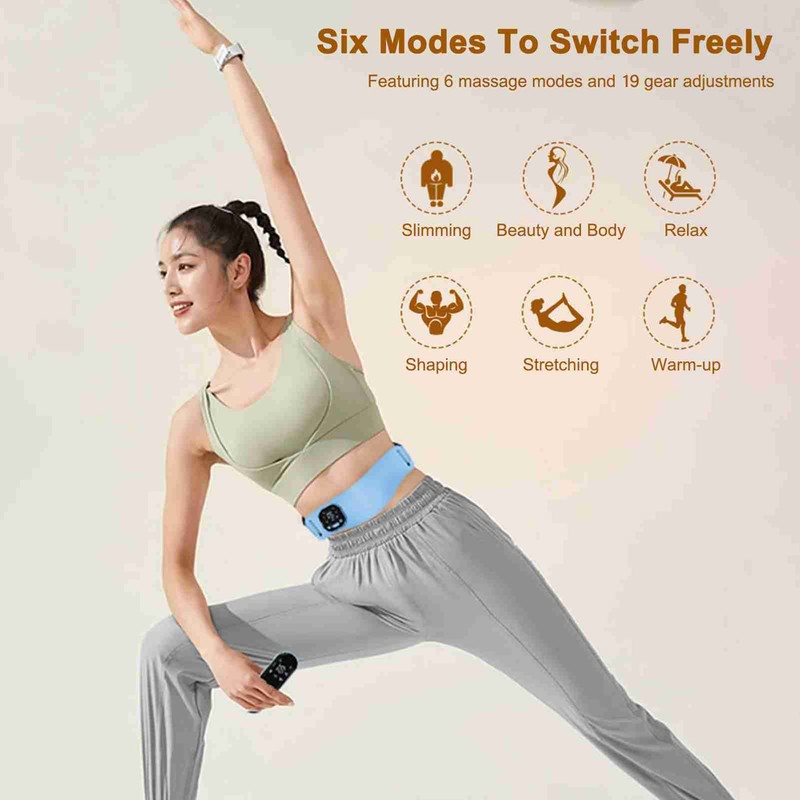Heating Massage Belt 6 Working Modes 19 Levels Strength Adjustable