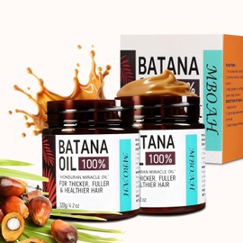 2PCS de Aceite de Batana 122.6ML4.15 FL OZ, Aceite Orgnico para el Cabello Batana, Aceite para el Cabello 100 Natural, Mejora las Puntas Abiertas y...
