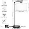 Table Lamp for Bedroom with USB C+A Ports, Fully Stepless
