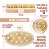 BrushLee Natürliche Borsten für Anti-Cellulite-Massage, Peeling, Tonen