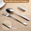 24 Piece Gold Hammered Silverware Set for 6, Premium Food-grade
