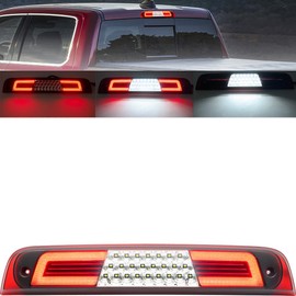 NJSBYL RAM 1500 LED 3rd Brake Light for 2019 2020 2021 2022 2023 RAM 1500 Rebel HFE Laramie Red Lens Third High Mount Stop Brake Lamps White LED Rear Center Roof Cargo Lights with Seal Foam Gaskets