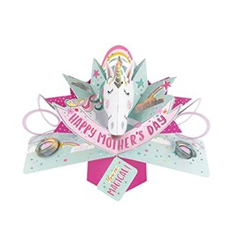 Happy Mother's Day Unicorn Pop-Up Greeting Card Second Nature 3D Pop Up Cards MPOP025