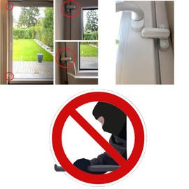 Akyandoo Window lock, window lock, burglary protection, child lock, 1 x window lock, white, white