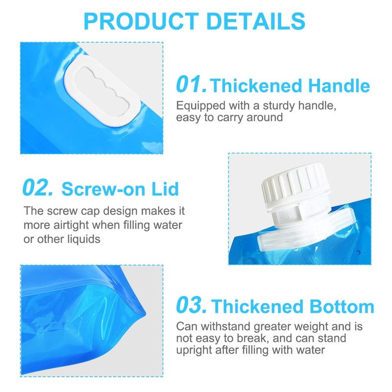 flintronic 10 L Foldable Water Canister (Blue)